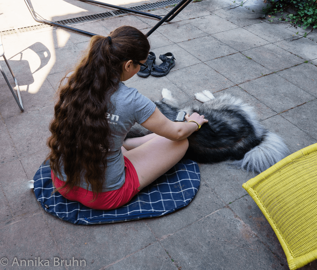 Annika und Q beim Wellness